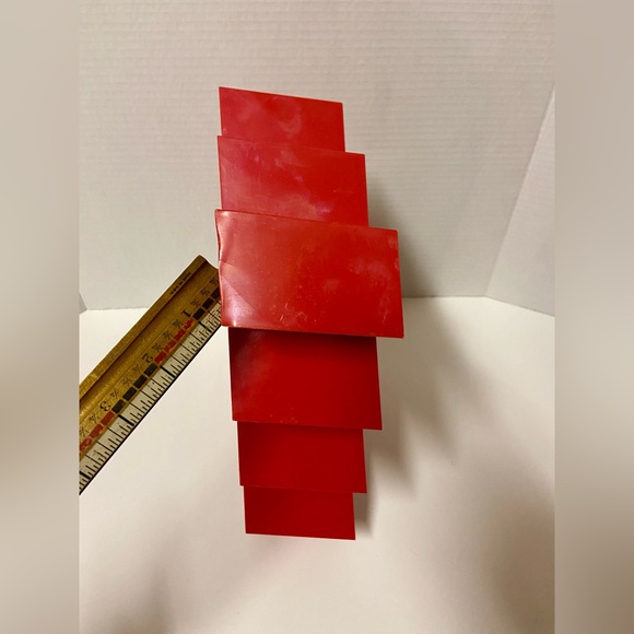 Vintage COPCO MCM Red Honeycomb Wall Spice Rack By Lubge-Randel Danish Style - Picture 6 of 13